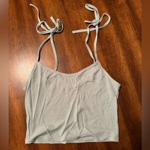 Light blue crop top